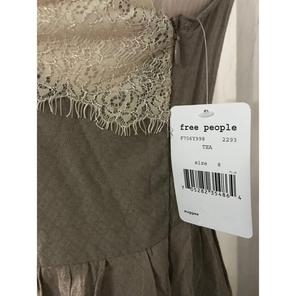 Free People Women's Dress Tea Taupe Sleeveless Dress Size 8 NWT - Picture 4 of 7